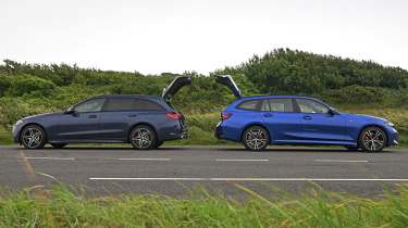 BMW 330e vs Mercedes C 300 e twin test - head to head